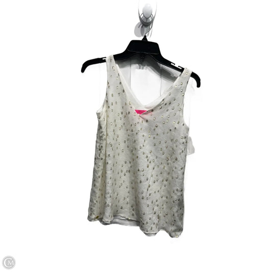 Top Sleeveless Designer By Lilly Pulitzer In Gold & White, Size: Xxs