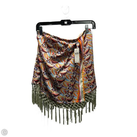 Skirt Mini & Short By Anthropologie In Green & Orange, Size: M