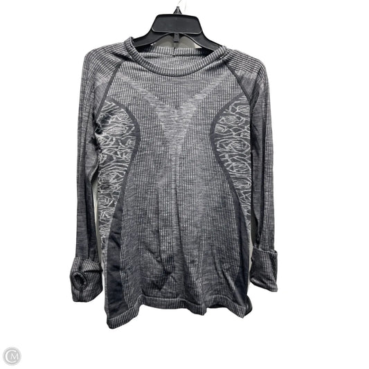Athletic Top Long Sleeve Crewneck By Lululemon In Grey, Size: M