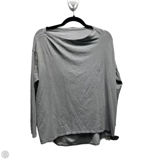Athletic Top Long Sleeve Crewneck By Lululemon In Grey, Size: M