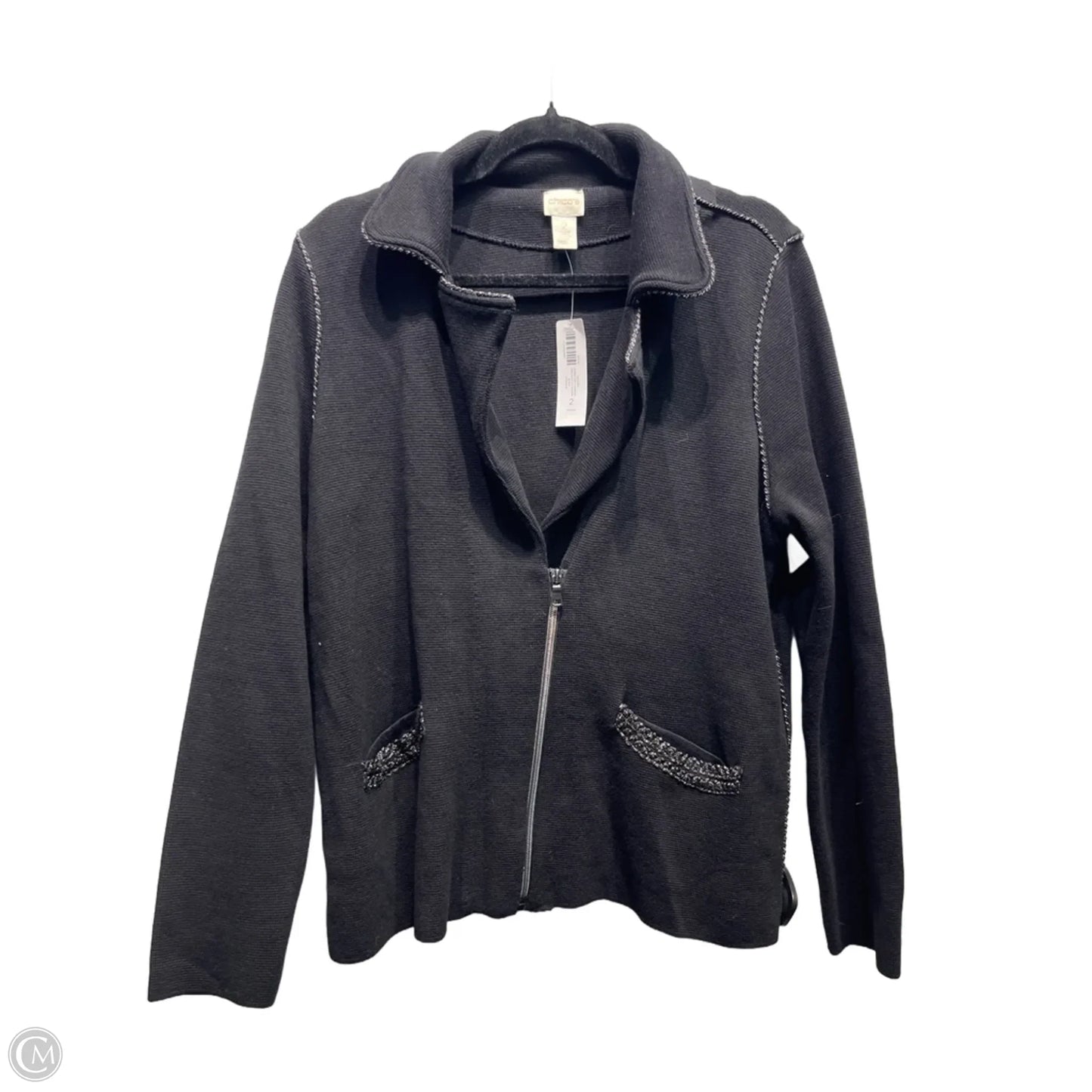 Jacket Other By Chicos In Black, Size: L