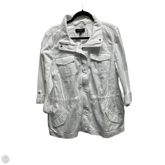 Jacket Utility By Talbots In White, Size: Xl