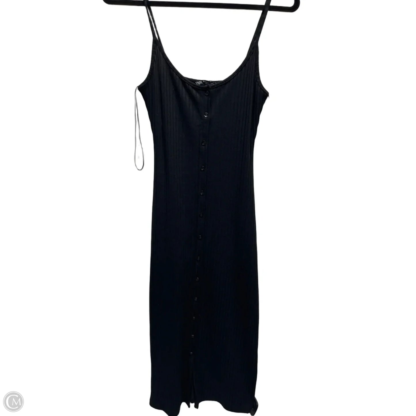 Dress Casual Midi By Zara In Black, Size: S