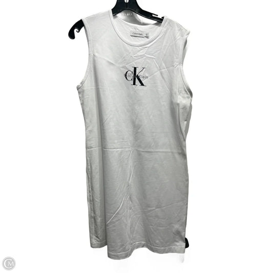 Dress Casual Short By Calvin Klein In White, Size: L