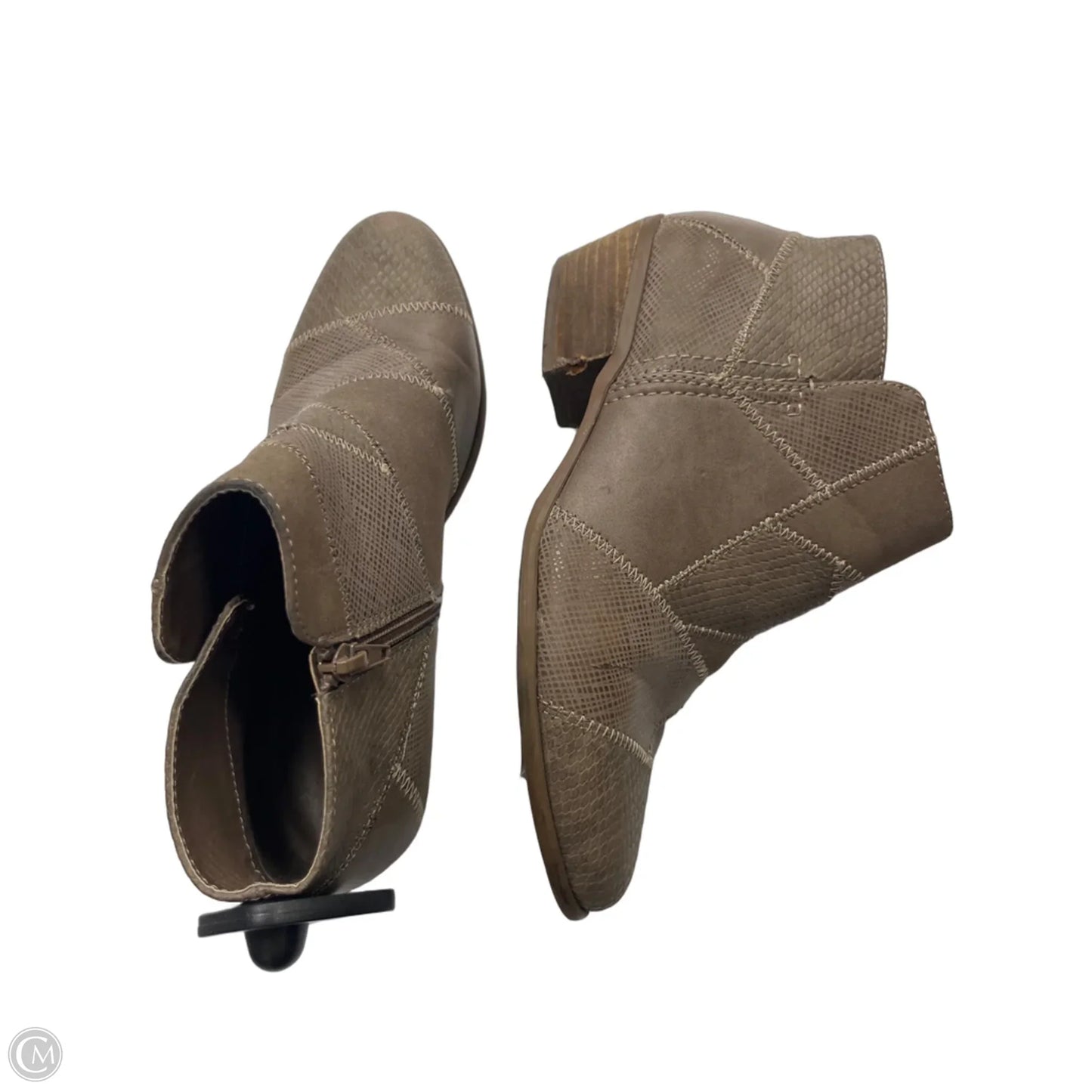 Boots Ankle Heels By Bass In Brown, Size: 7.5