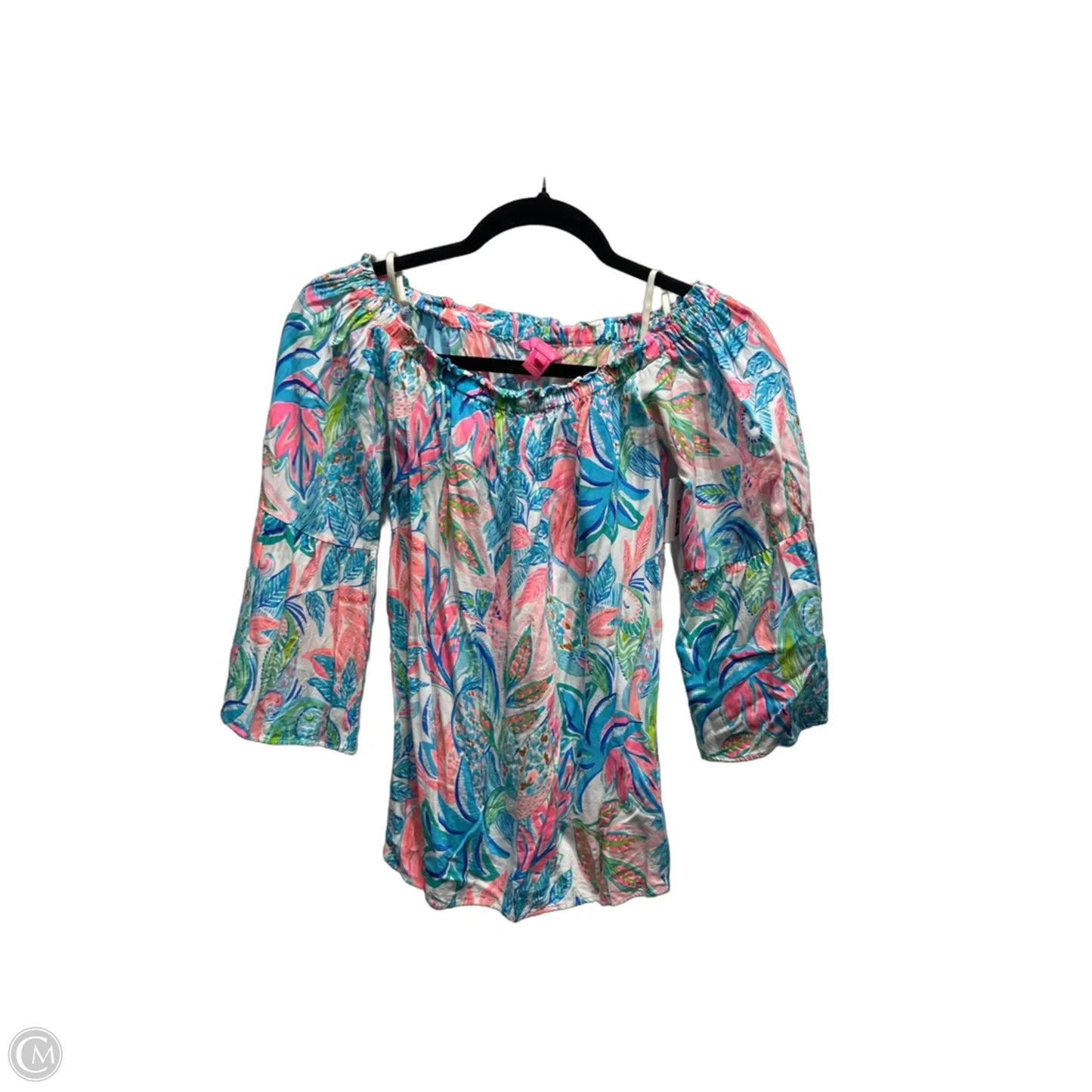 Top Long Sleeve Designer By Lilly Pulitzer In Blue & Orange, Size: Xxs