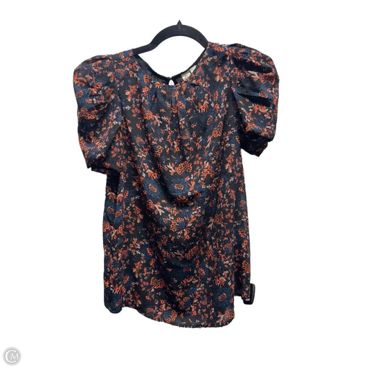 Top Short Sleeve By Joie In Blue & Red, Size: S