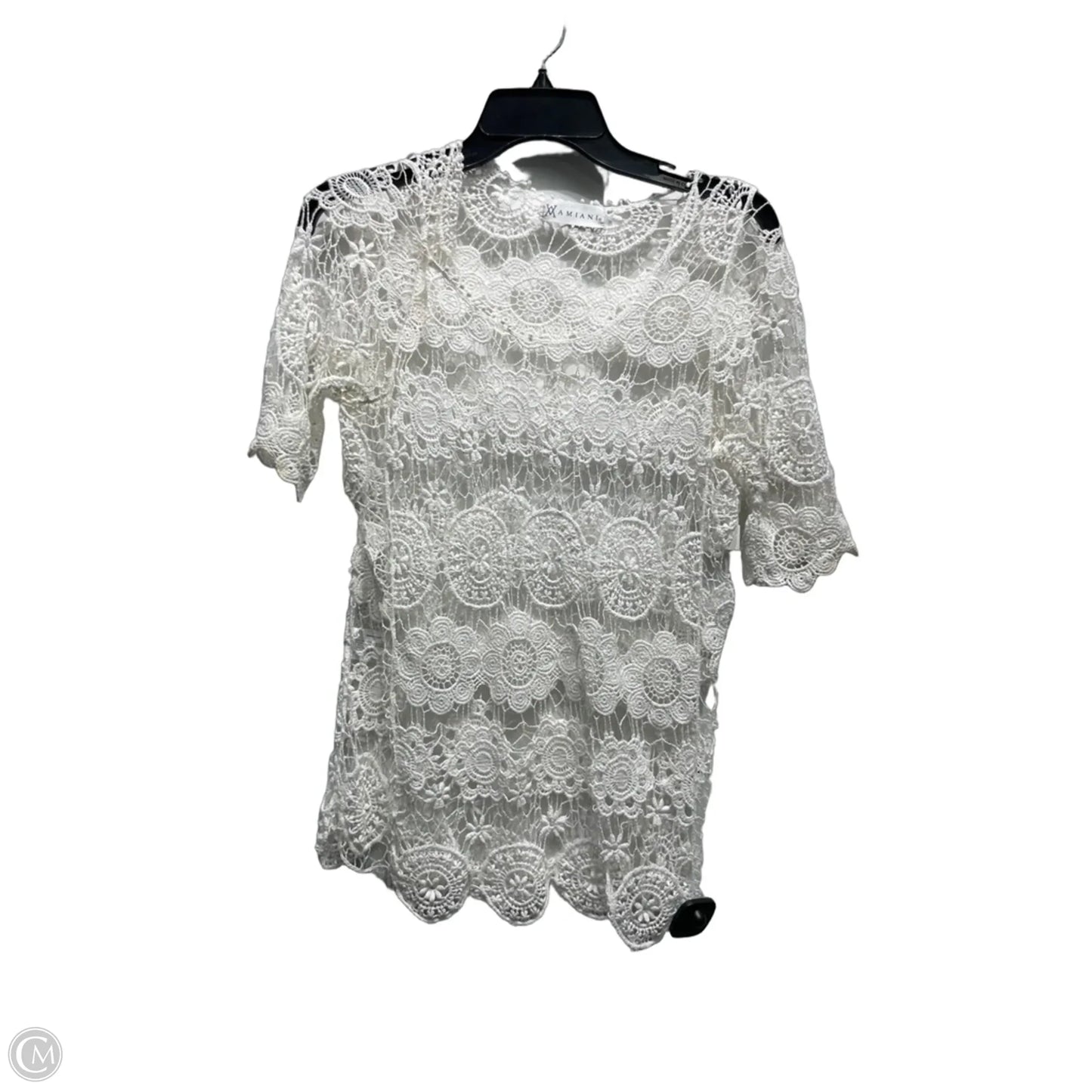 Top Short Sleeve By WAMIANI In White, Size: M