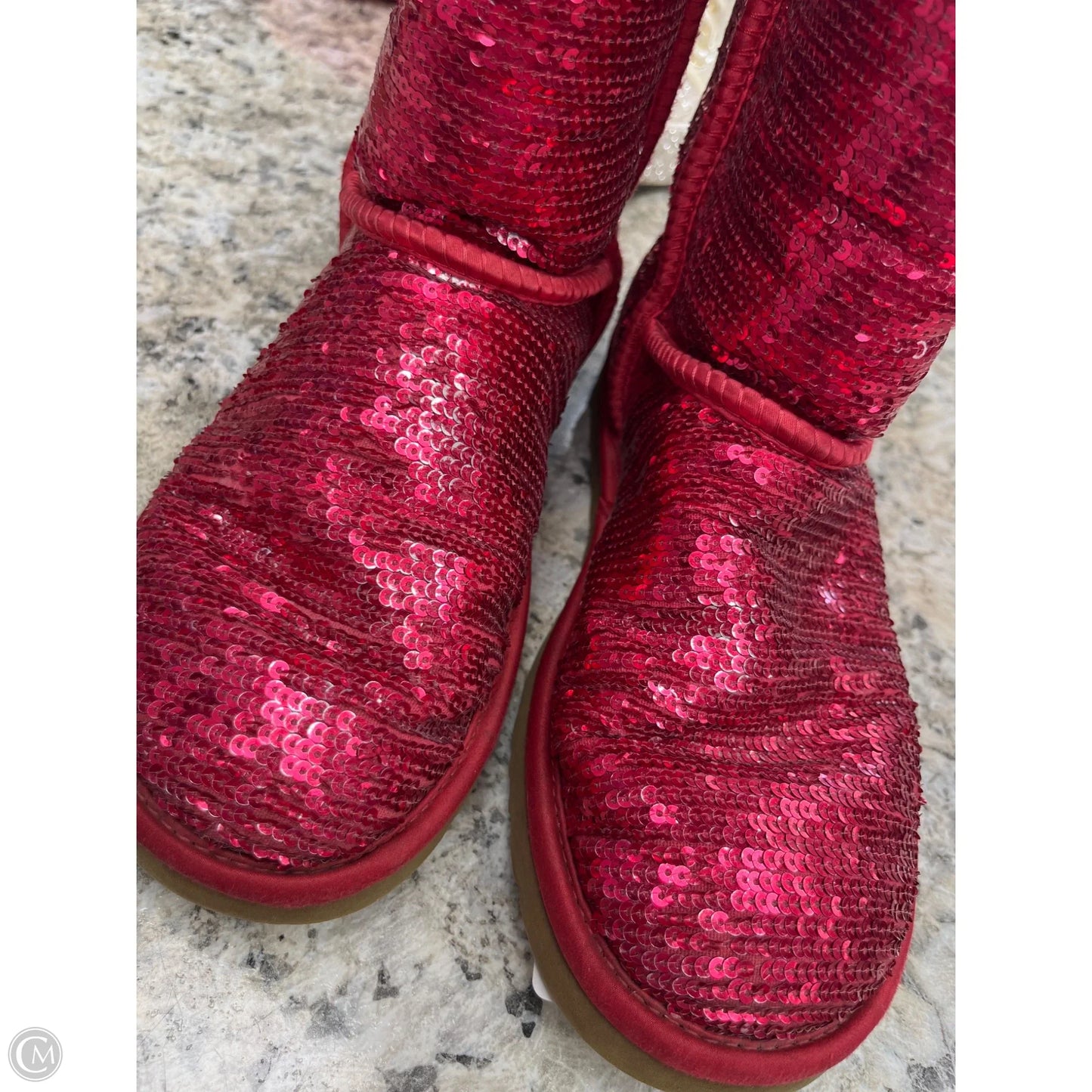 Boots Designer By Ugg In Pink, Size: 7