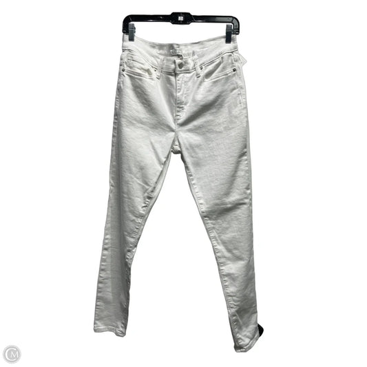Jeans Straight By Banana Republic In White Denim, Size: 10