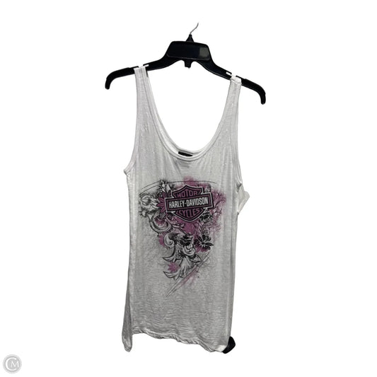 Top Sleeveless By Harley Davidson In White, Size: Xl