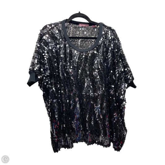 Top Short Sleeve By Michael Simon In Black, Size: L