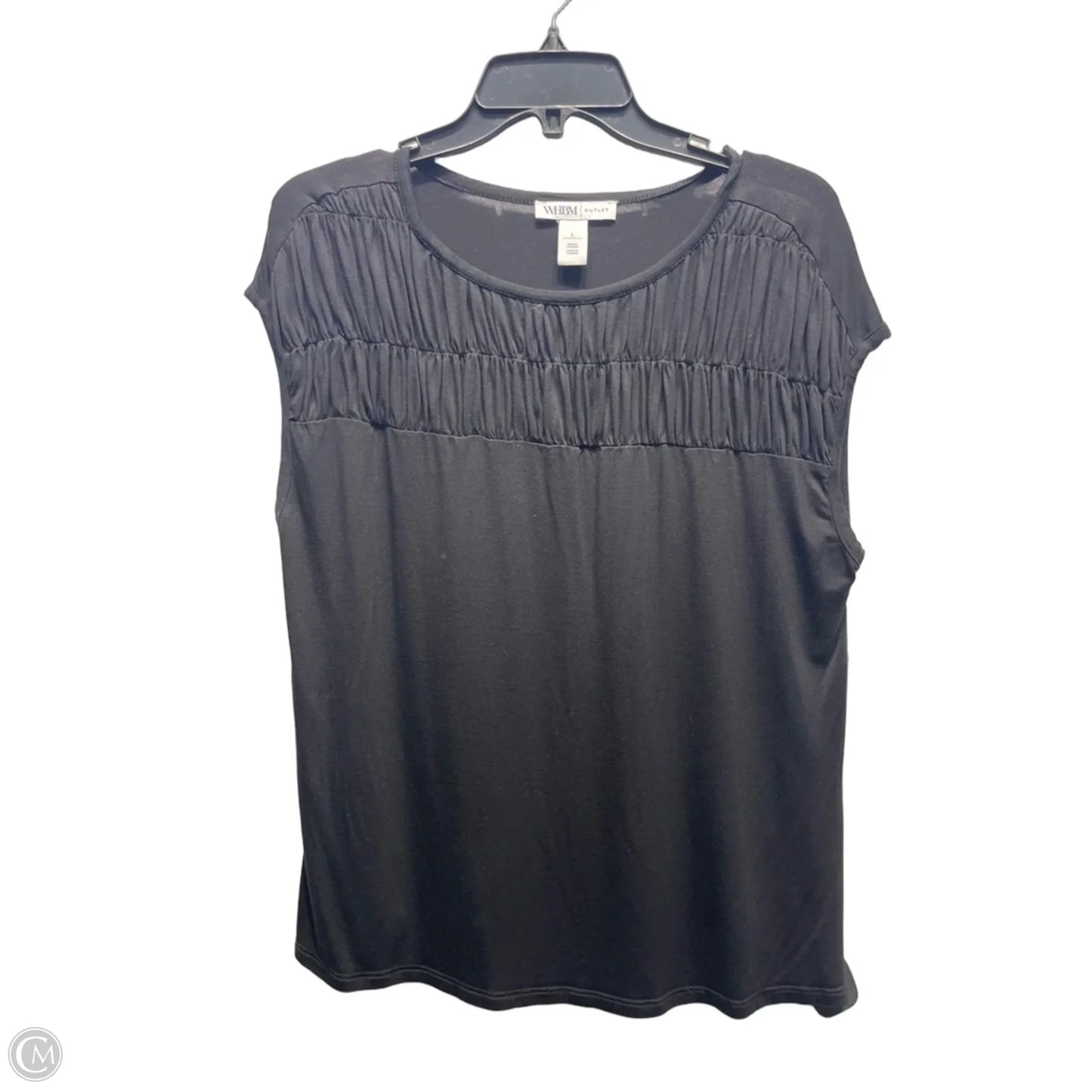 Top Short Sleeve By Clothes Mentor In Black, Size: L