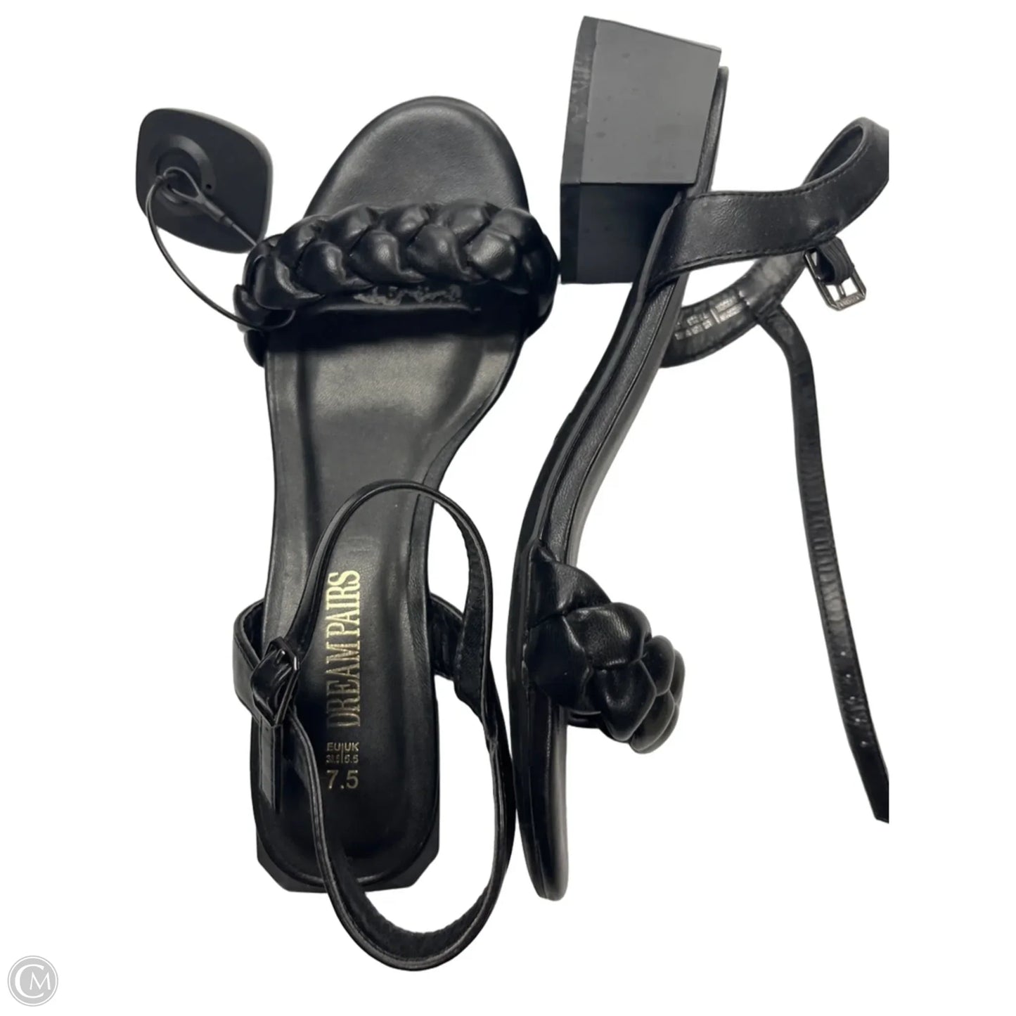 Sandals Heels Block By Dream Pairs In Black, Size: 7.5