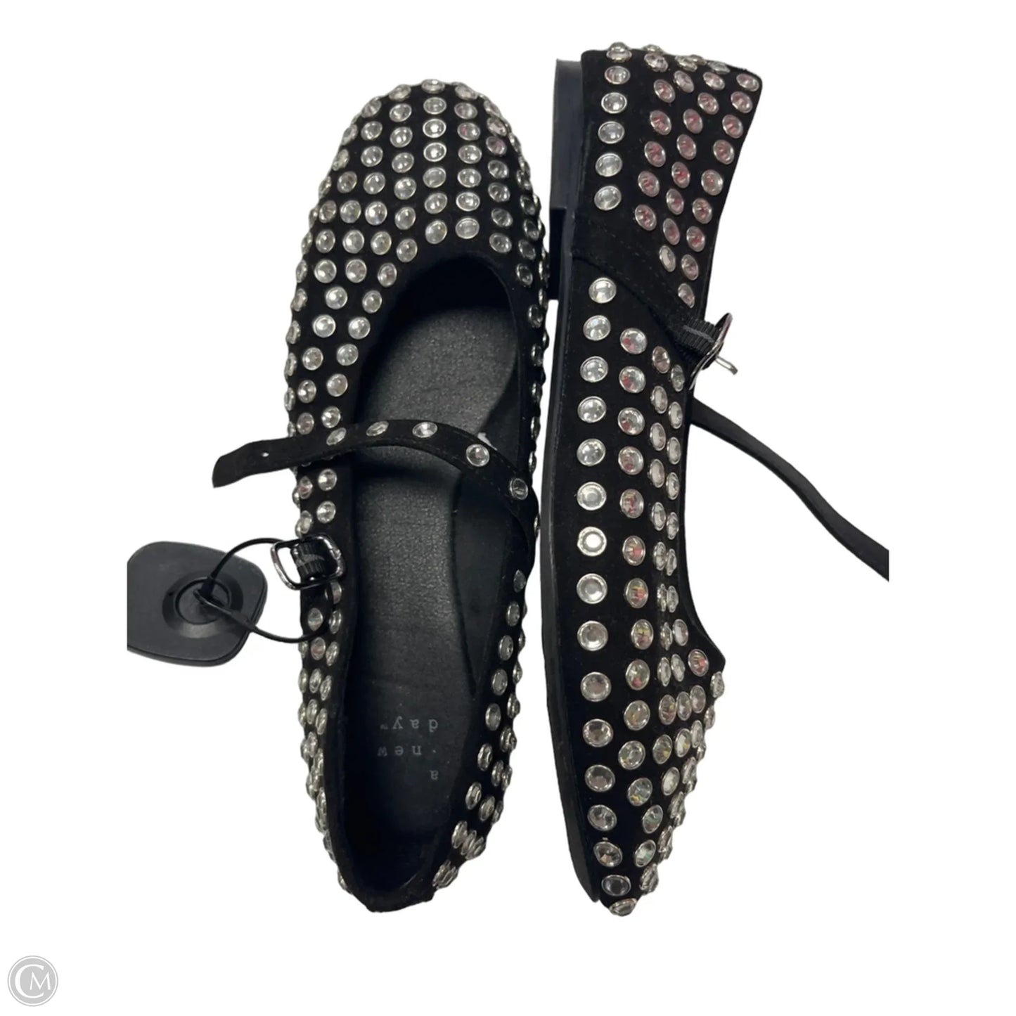 Shoes Flats By A New Day In Black & Silver, Size: 7