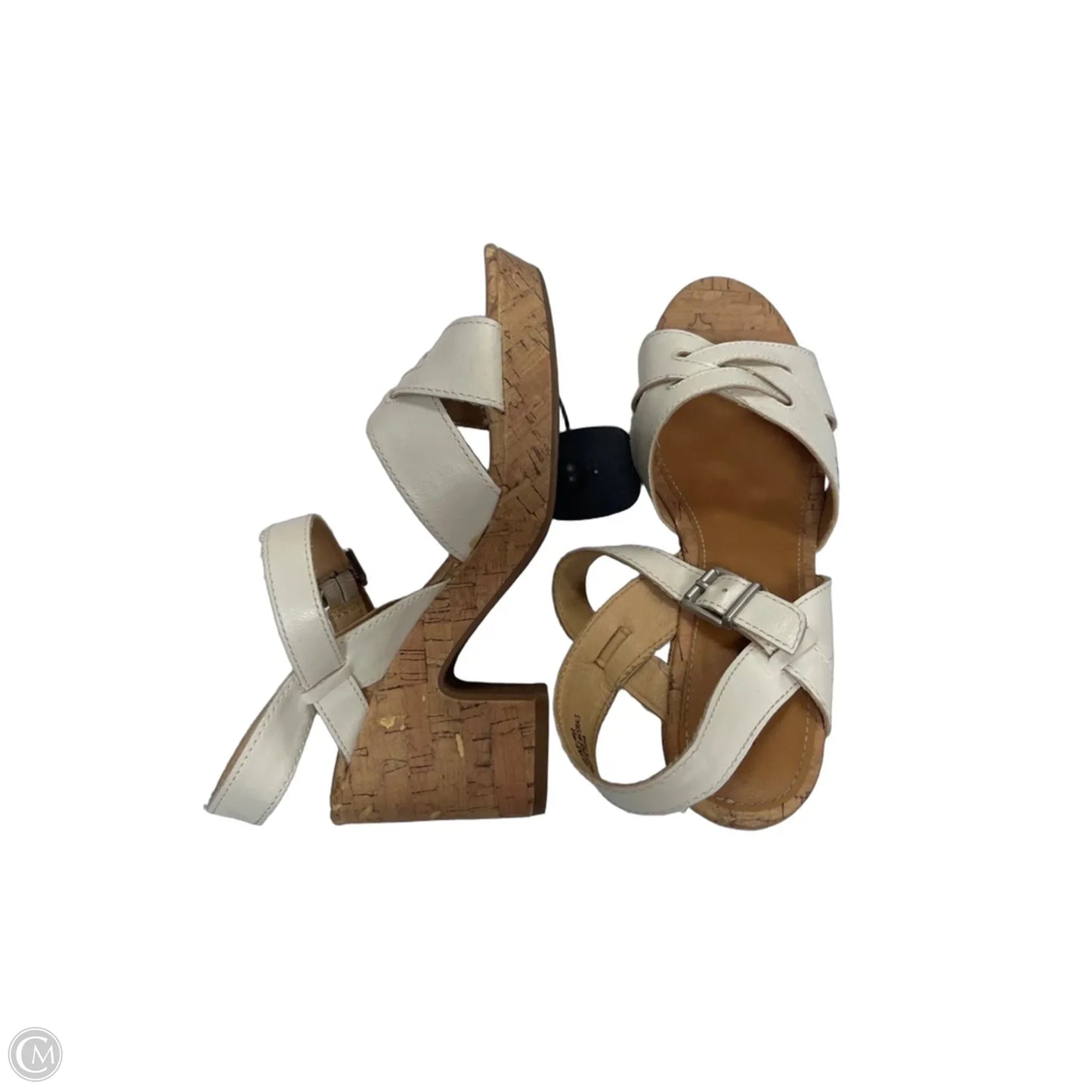 Sandals Heels Block By Boc In White, Size: 7
