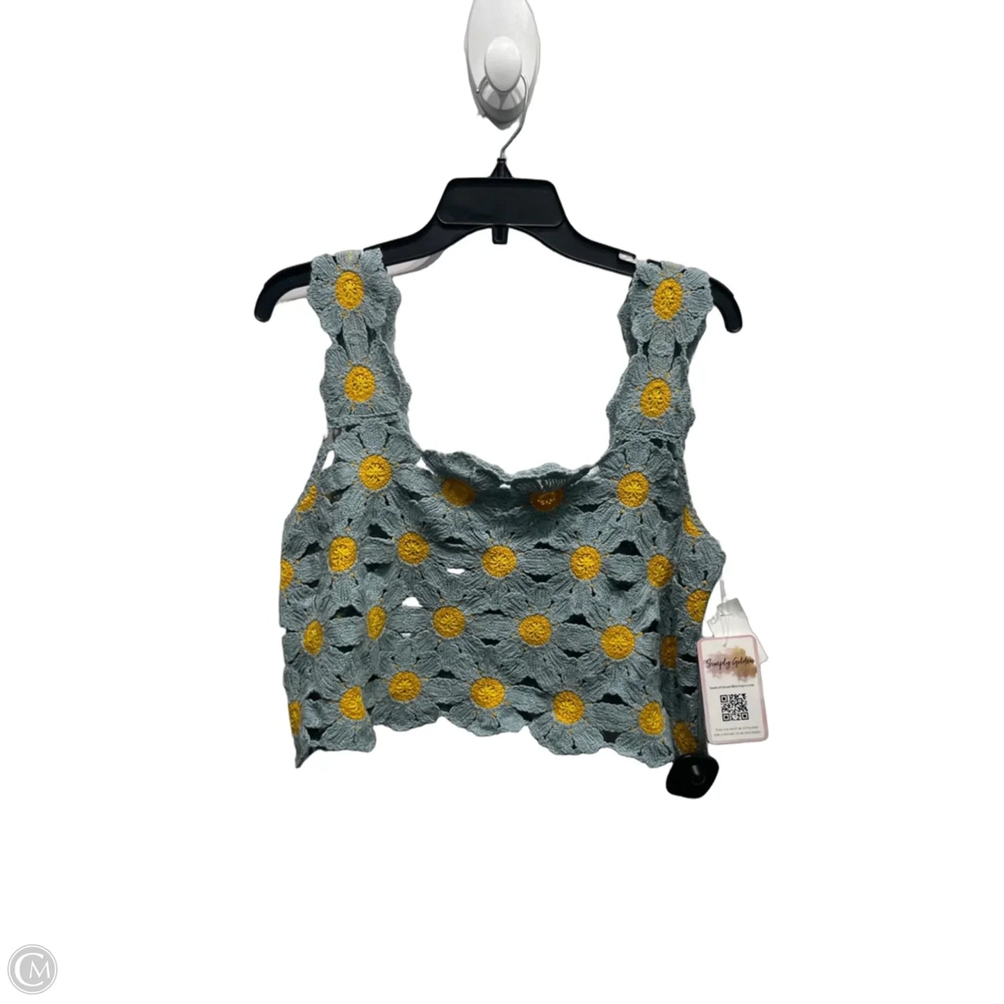 Top Sleeveless By Clothes Mentor In Blue & Yellow, Size: S