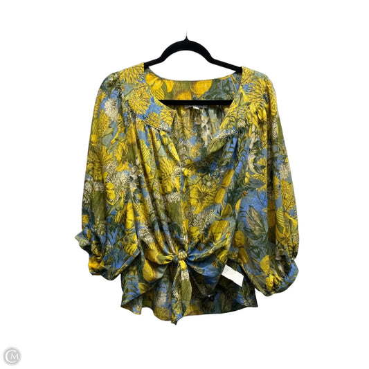 Top Long Sleeve By Rose And Olive In Yellow, Size: L