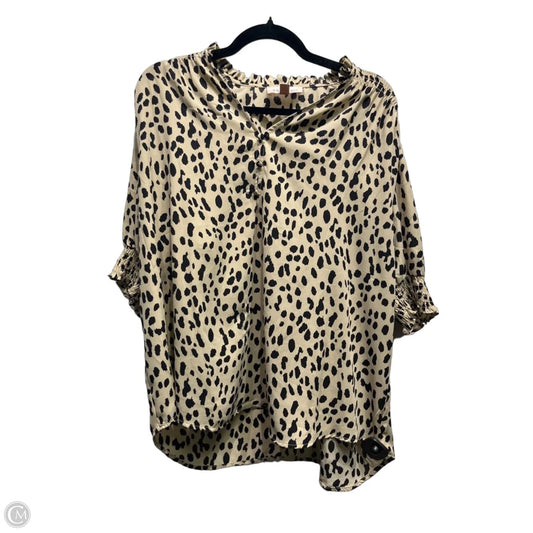 Top Short Sleeve By Philosophy In Animal Print, Size: 1x