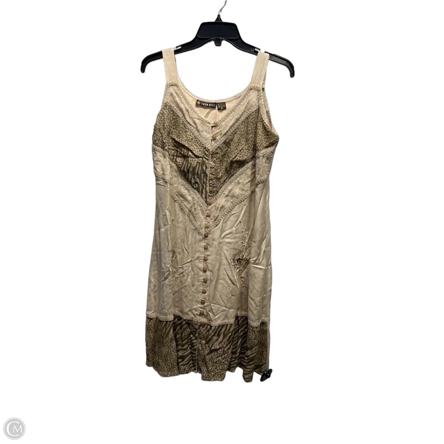 Dress Casual Short By RAYA SUN  In Tan, Size: M
