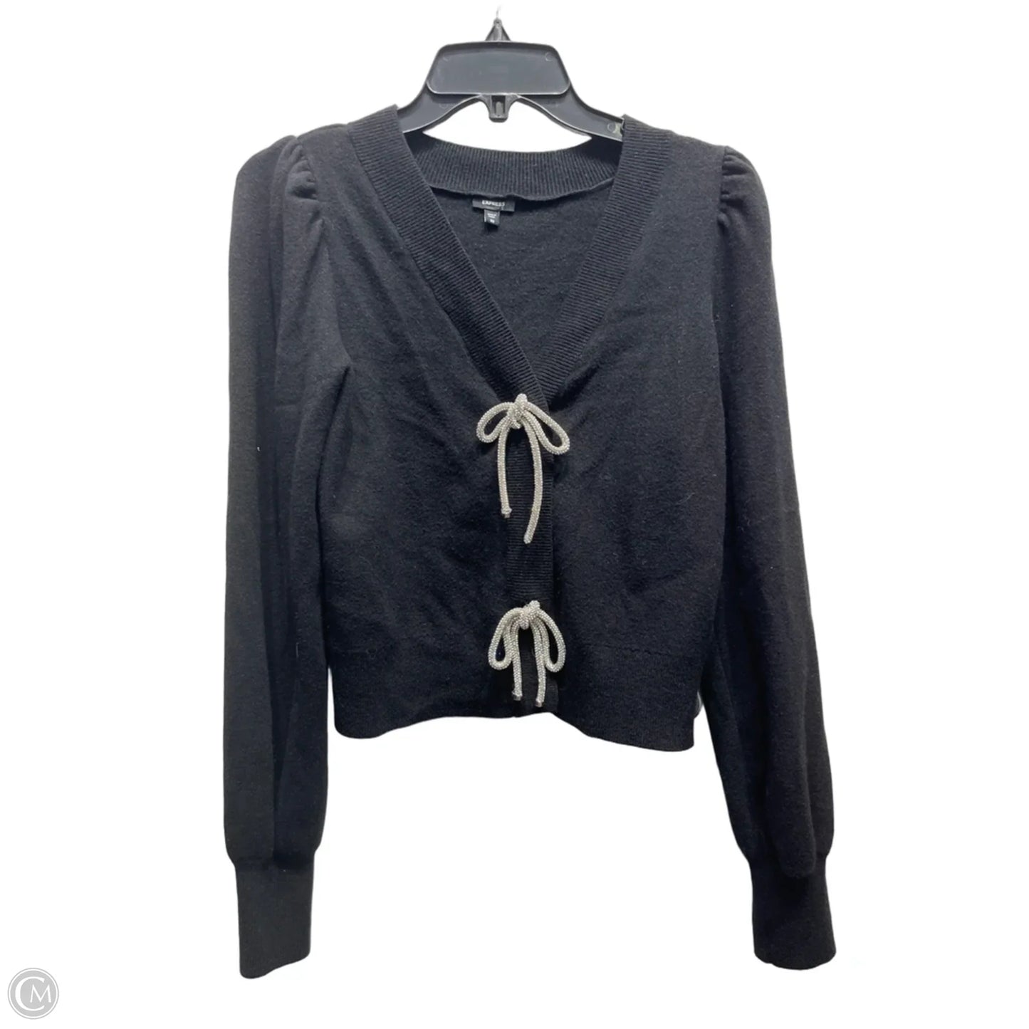 Sweater Cardigan By Express In Black, Size: Xs