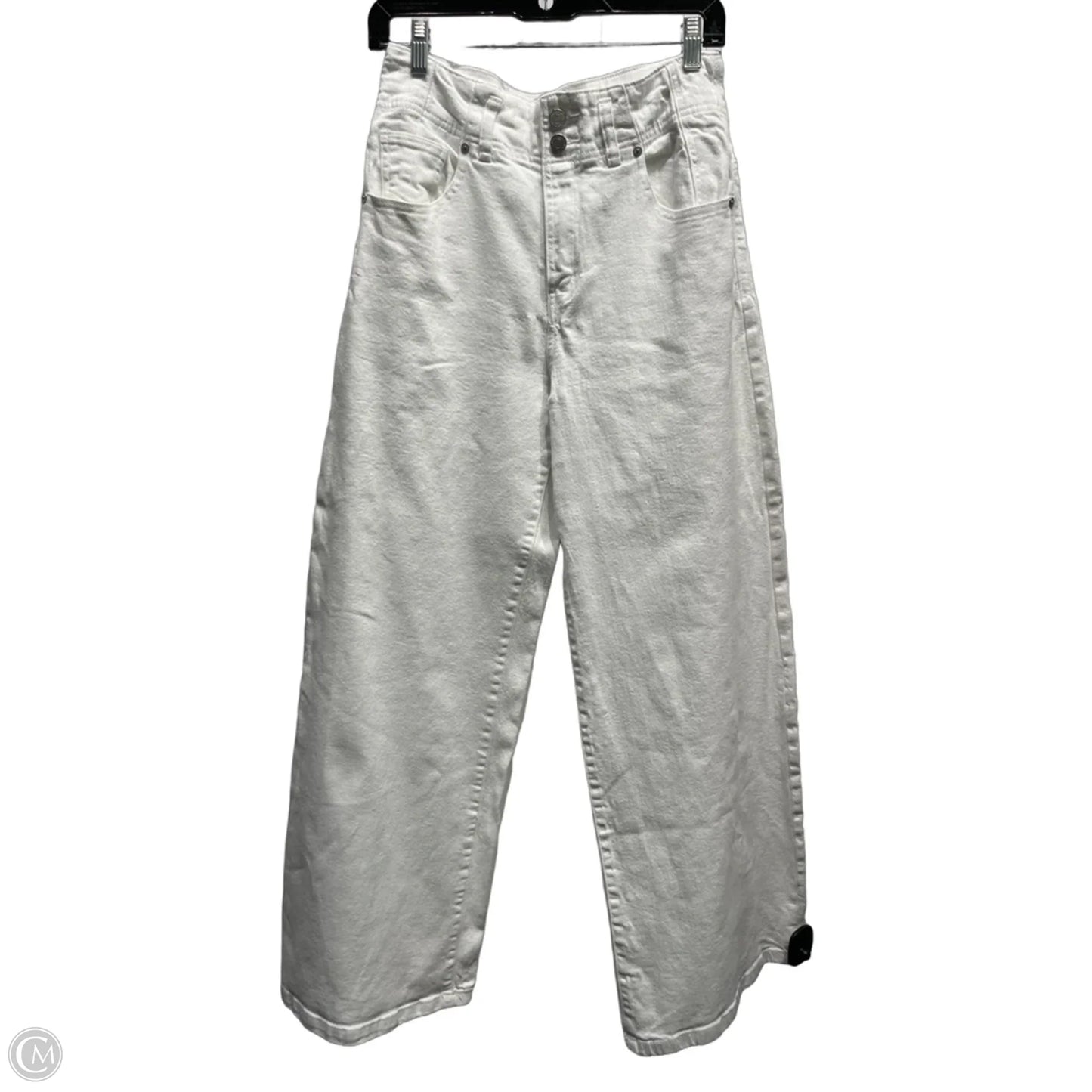 Jeans Wide Leg By Habitual In White Denim, Size: 8