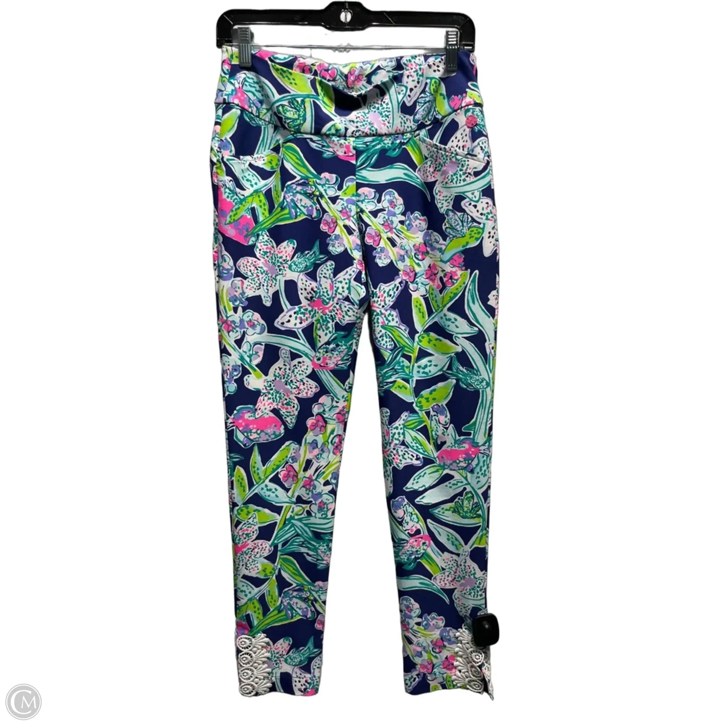 Pants Designer By Lilly Pulitzer In Blue & Green, Size: 4