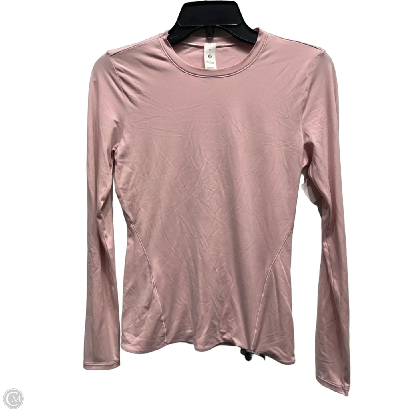 Athletic Top Long Sleeve Crewneck By Lululemon In Pink, Size: M