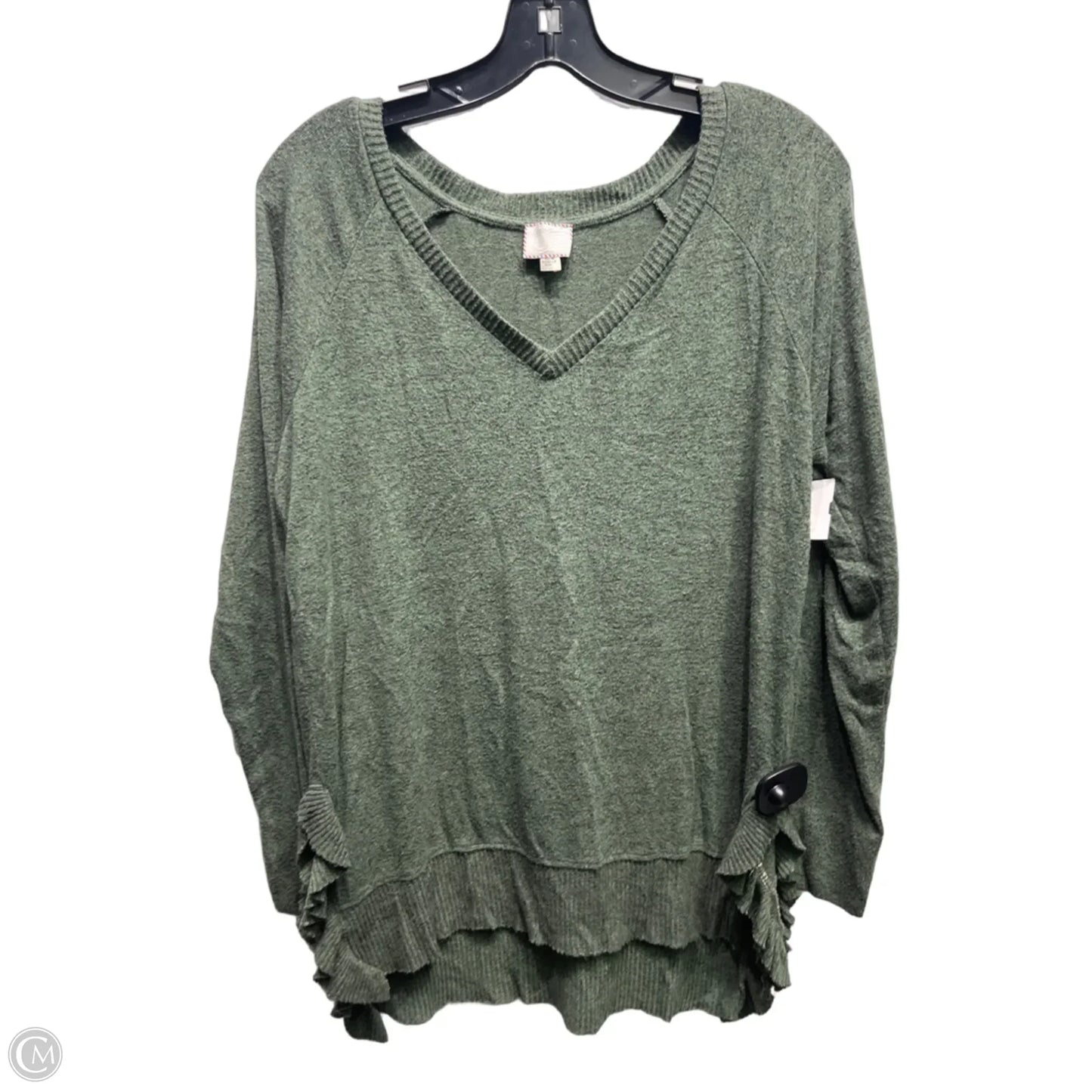 Top Long Sleeve By Anthropologie In Green, Size: S