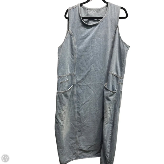 Dress Casual Maxi By Clothes Mentor In Blue Denim, Size: Xl