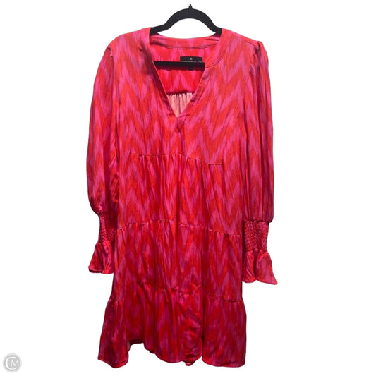 Dress Casual Short By Pomander Place In Pink & Red, Size: L