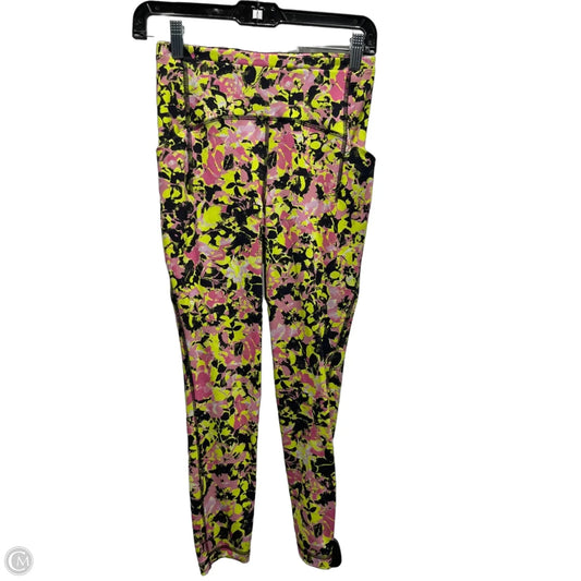Athletic Leggings By Lululemon In Pink & Yellow, Size: 4