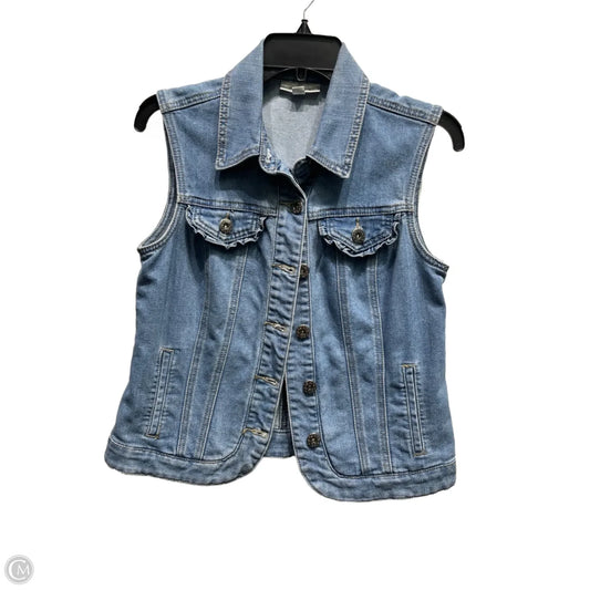 Vest Other By Dressbarn In Blue Denim, Size: S