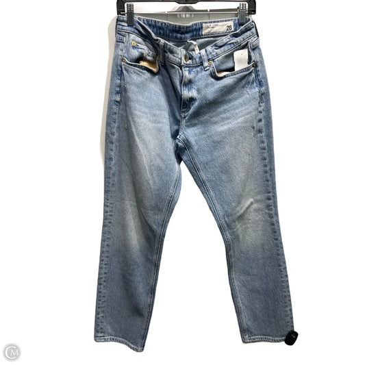 Jeans Straight By Rag And Bone In Blue Denim, Size: 6