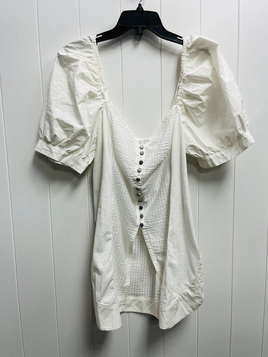 Top Short Sleeve By Maeve In White, Size: Xl