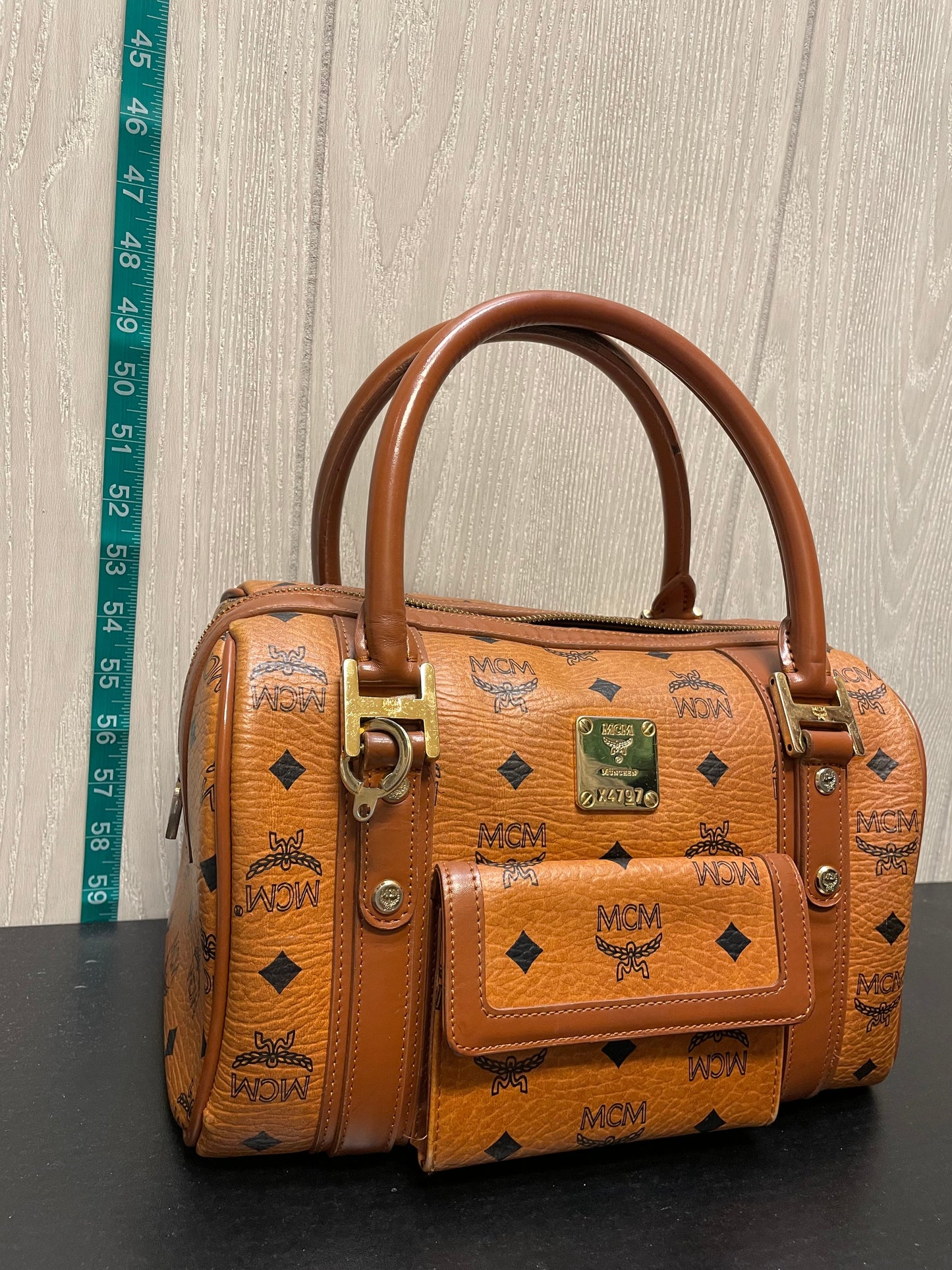 HANDBAG LUXURY DESIGNER by MCM In BROWN, Size: MEDIUM