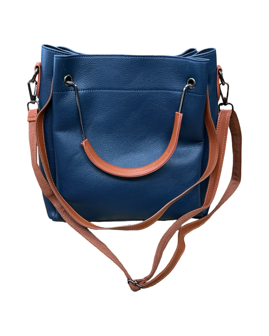 Handbag By Giani Bernini In Navy, Size:Medium