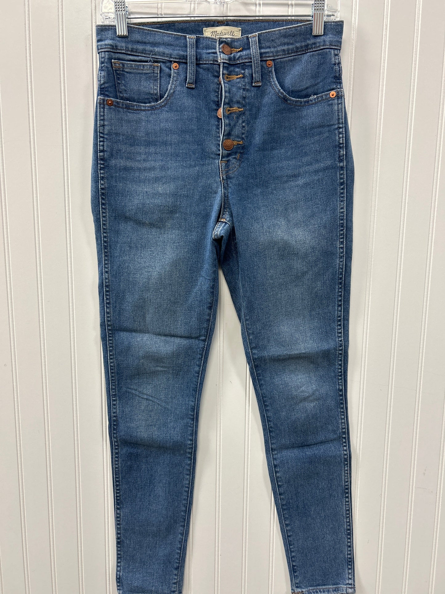 Jeans Skinny By Madewell In Blue Denim, Size:6