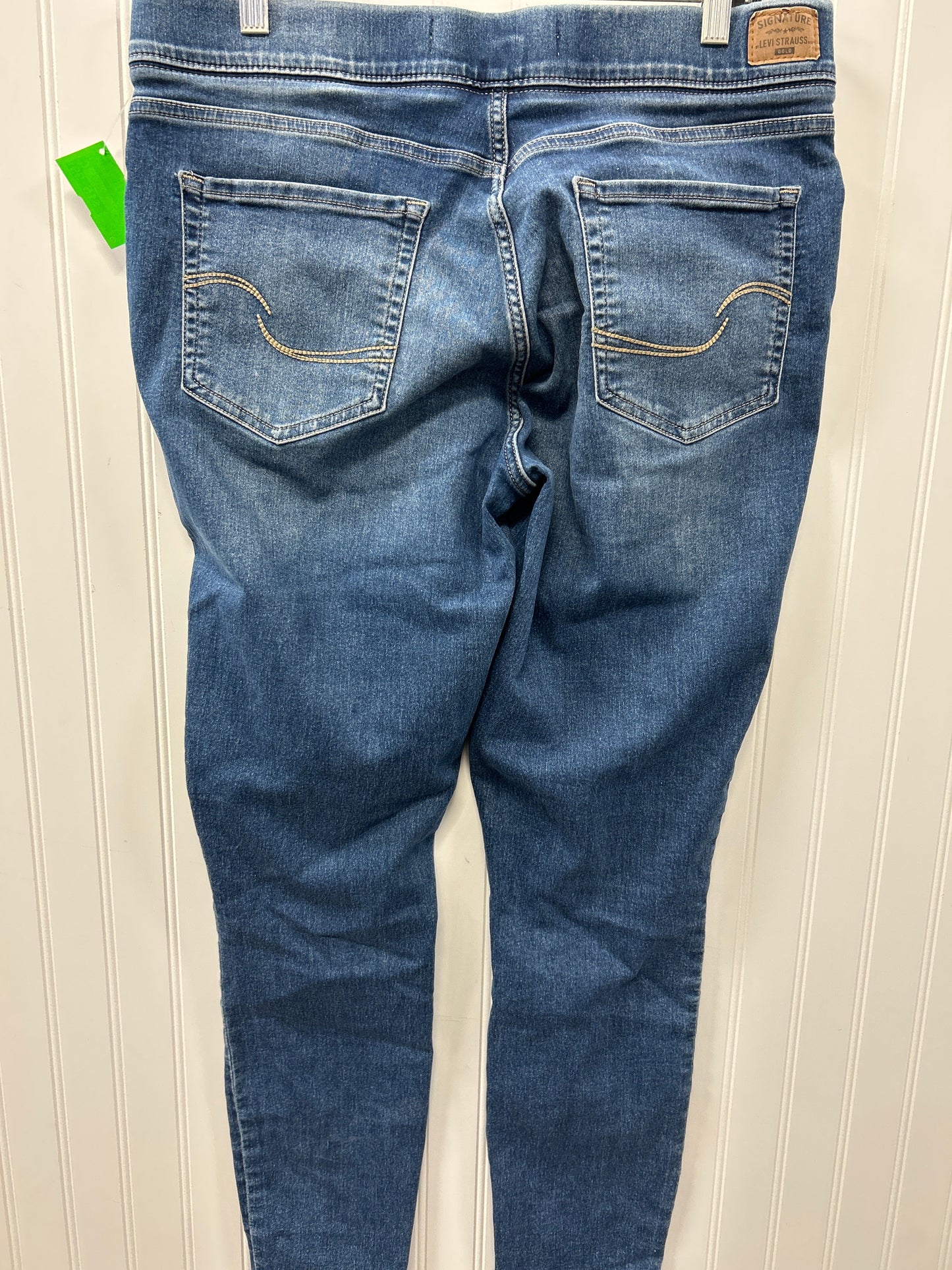 Jeans Skinny By Levis Signature In Blue Denim, Size:16