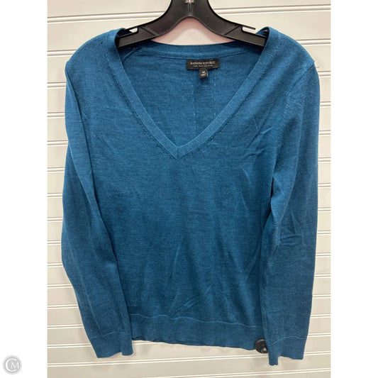 Top Long Sleeve By Banana Republic In Teal, Size: M