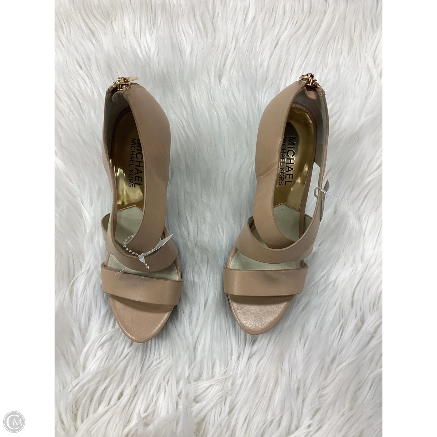 Sandals Heels Stiletto By Michael By Michael Kors In Tan, Size: 5.5