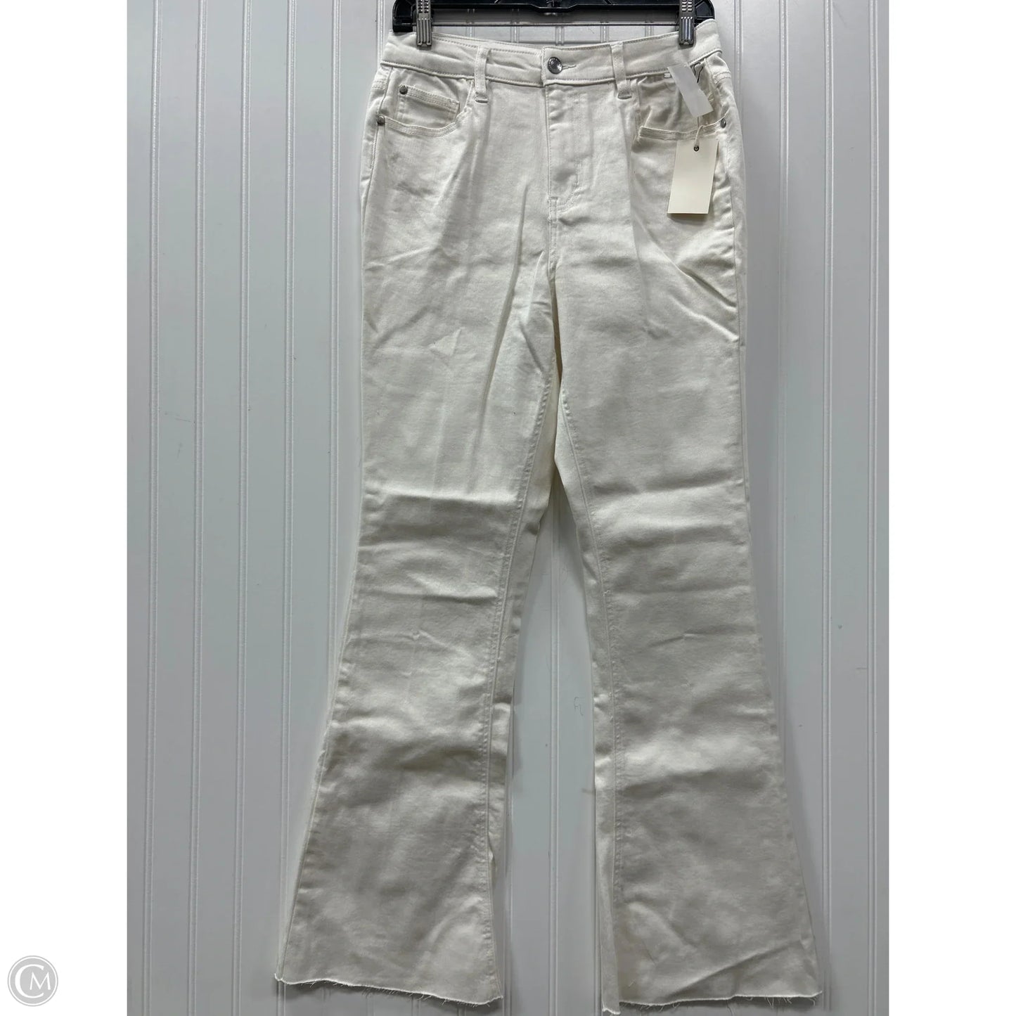 Jeans Flared By Good Hart In White, Size: 8
