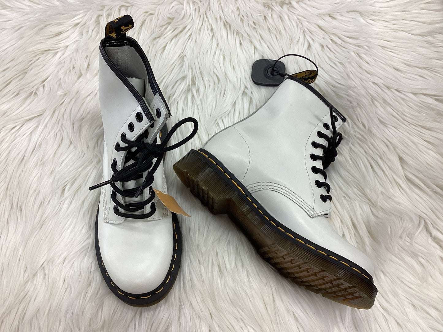 Boots Hiking By Dr Martens In White, Size:6