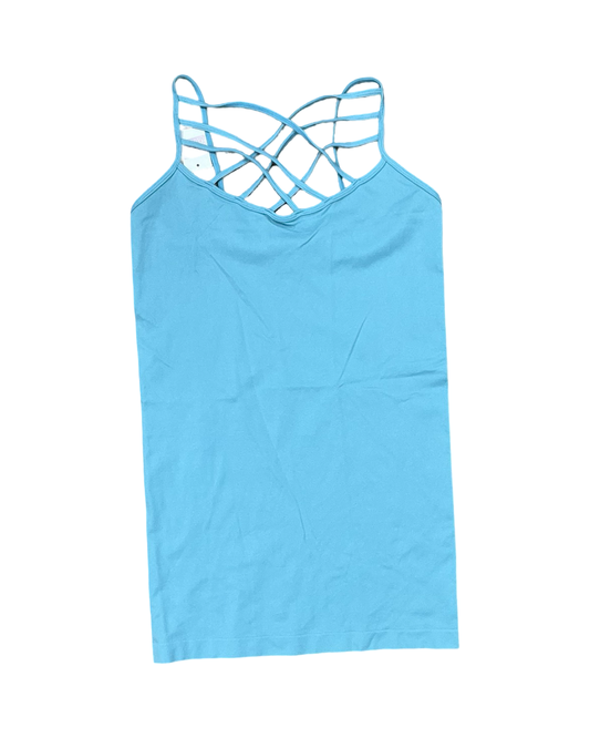 Athletic Tank Top By Zenana Outfitters In Teal, Size:L