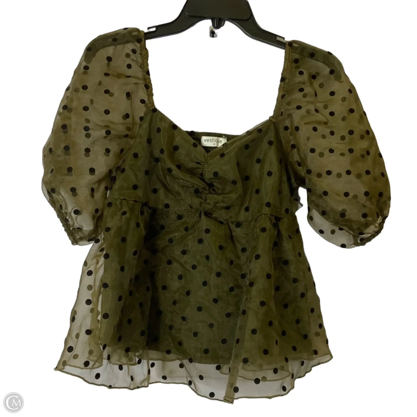 Blouse Short Sleeve By Vestique In Green, Size: S