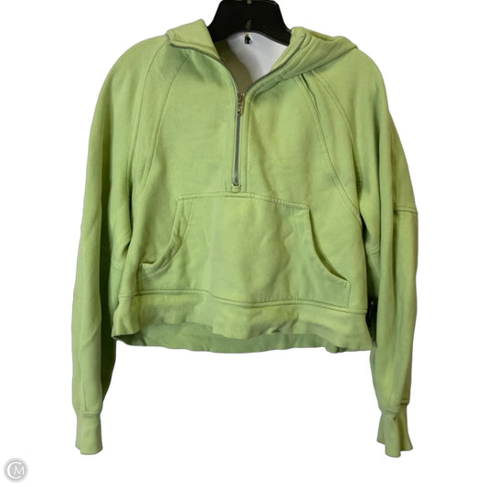 Athletic Sweatshirt Hoodie By Lululemon In Green, Size: M