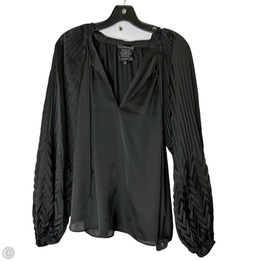 Blouse Long Sleeve By Johnny Was In Black, Size: M
