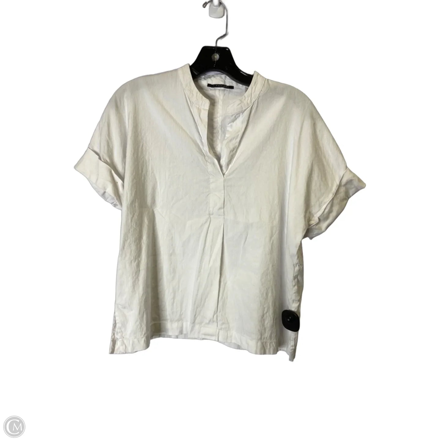 Top Short Sleeve By T Tahari In White, Size: Xs