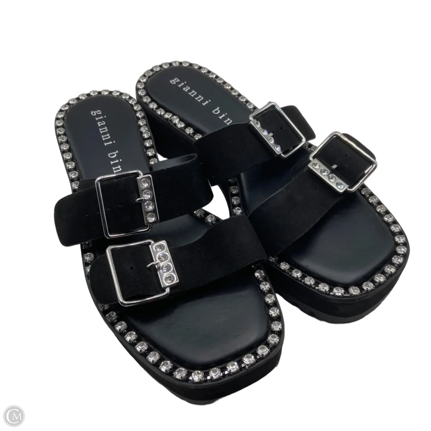 Sandals Heels Platform By Gianni Bini In Black, Size: 8.5