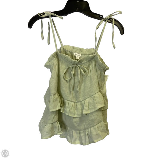 Top Sleeveless By Blu Pepper In Green, Size: S